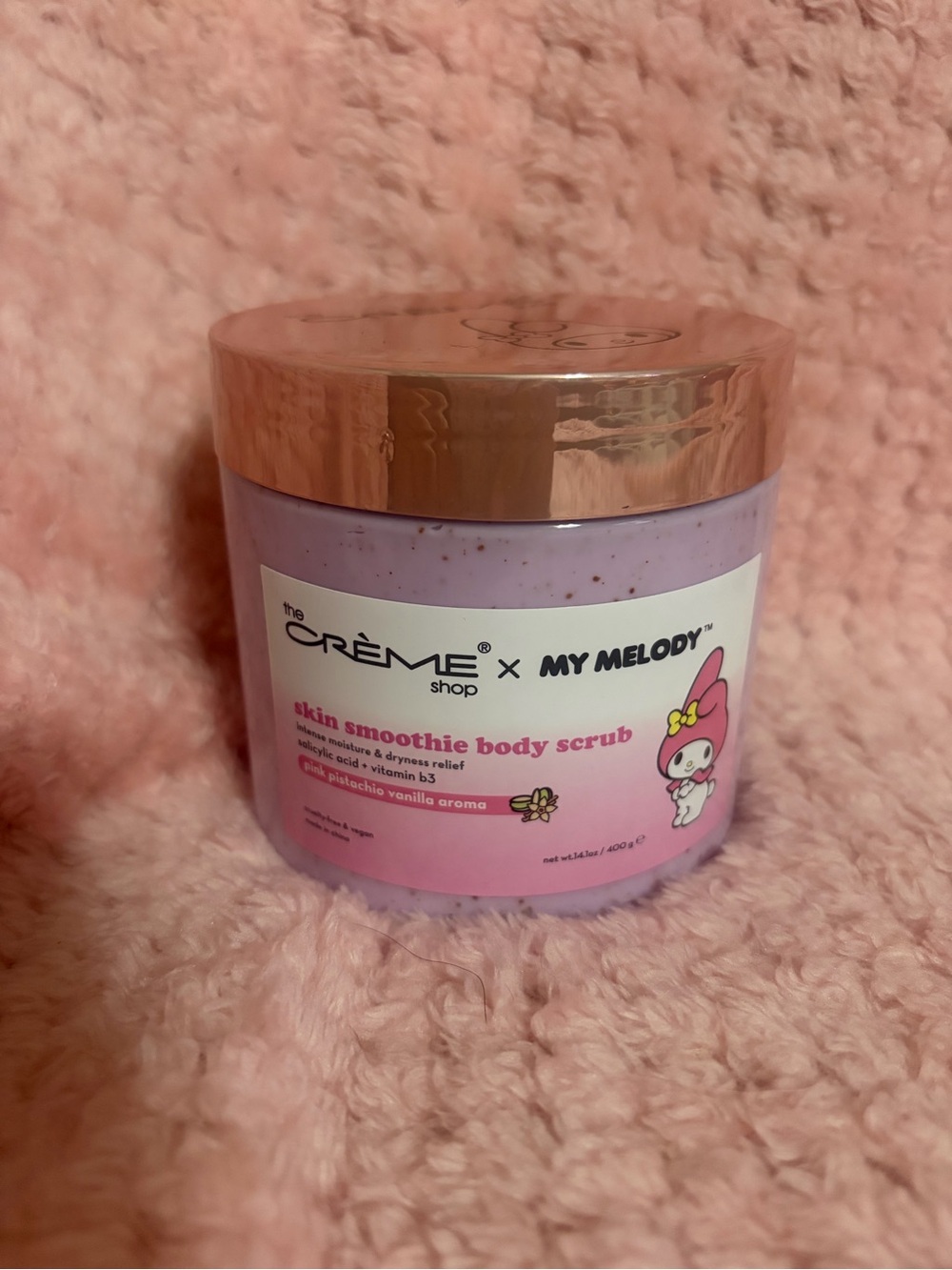 The Crème Shop x My Melody Pink Skin Smoothie Body Scrub